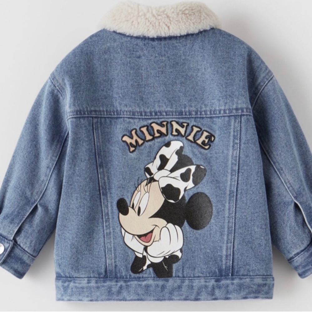 HTF ZARA Minnie Mouse Disney denim jacket